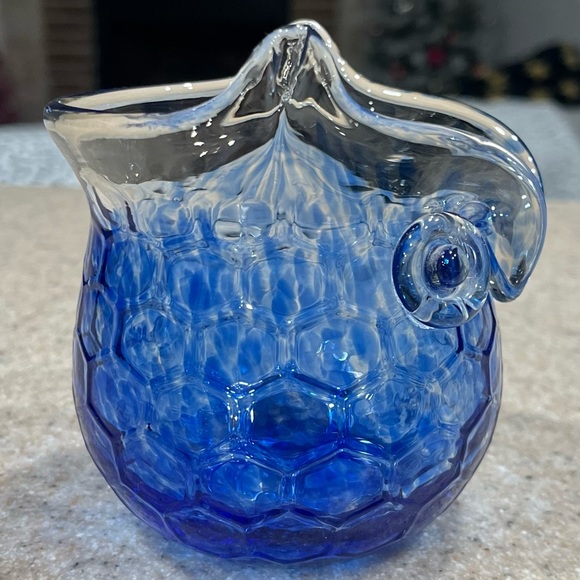Vintage hand blown cobalt blue glass owl - Picture 2 of 13